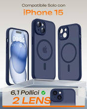Carica l'immagine nel visualizzatore di Gallery, TOCOL Cover Magnetica per iPhone 15 6,1 Pollic, Compatibile con MagSafe, Protezione Fotocamera Integrata, Custodia Antiu