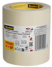 Carica l'immagine nel visualizzatore di Gallery, Scotch Nastro Coprente Classico, Promo Pack - 3 Rotoli da 36 mm x 50 m, Per Pittura e Decorazione Interna, 70% PEFC