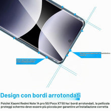 Carica l'immagine nel visualizzatore di Gallery, 3 Pezzi, Vetro Temperato per Xiaomi Redmi Note 14 pro 5G /Poco X7 5G, 9H Durezza HD Trasparente Pellicola Prottetiva, An