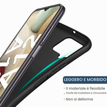 Carica l'immagine nel visualizzatore di Gallery, Cover Compatible with Samsung Galaxy A12 / M12 + 2 pellicole di protezione schermo in vetro schermato, cover in silicone