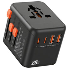 Carica l'immagine nel visualizzatore di Gallery, Adattatore Universale da Viaggio con 2 USB-C e 2 USB-A (PD 20W)