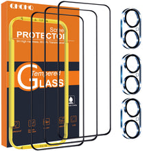 Carica l'immagine nel visualizzatore di Gallery, QHOHQ Vetro Temperato per iPhone 16 + Pellicola Fotocamera, Grado Militare Pellicola Prottetiva, [Copertura Completa], S