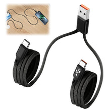 Carica l'immagine nel visualizzatore di Gallery, 2 In 1 Cavo Di Ricarica Rapida Da USB A Typ-C, Cavo Dati Multi-Tipo-C In Nylon 1,2 M, Caricabatterie Typ-C Con Doppio Sp