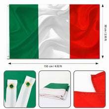 Carica l'immagine nel visualizzatore di Gallery, Bandiere Italia e Unione Europea 90x150 cm – Set 2 Pezzi con 2 Occhielli in Metallo, Bandiera Italiana e Bandiera UE in 
