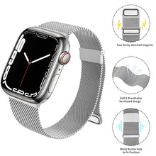 Carica l'immagine nel visualizzatore di Gallery, Amzpas Cinturino Compatibile per Apple Watch 45mm 44mm 46mm 42mm 41mm 40mm 38mm 49mm, Cinturino in Acciaio Inossidabile 