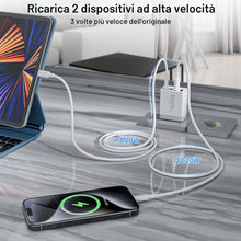 Carica l'immagine nel visualizzatore di Gallery, Caricatore USB C 2 Pack, 40W 4-Porto Presa USB Caricatore Multipla USB A + Caricatore Rapido Tipo C, Spina USBC Alimenta