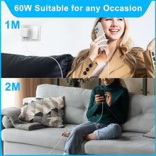 Carica l'immagine nel visualizzatore di Gallery, iPhone 15 16 17 18 Cavo USB Type-C Ricarica Rapida 1M+2M 2Pezzi, 60W Cavo USB C USB C Nylon Filo Caricatore Type C Cavo 