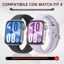 Carica l'immagine nel visualizzatore di Gallery, Diruite 2 Pezzi Cover per Huawei Watch Fit 4 Custodia Protettiva,Vetro Temperato Pellicola Protettiva 9H HD Durezza PC C