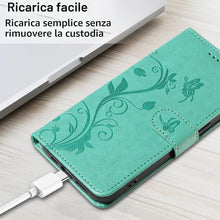 Carica l'immagine nel visualizzatore di Gallery, Cover Compatibile con Samsung Galaxy A27 5G, con 1 Pezzo Vetro Temperato Pellicola Protettiva, Pelle PU e Libro Flip Cus