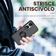Carica l'immagine nel visualizzatore di Gallery, XINYEXIN Cover per Honor 90 5G, Traslucida Custodia Antiurto Antigraffio con Supporto Anello a 360°, PC + TPU Bumper Cas