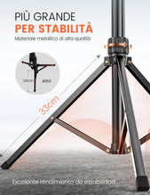 Carica l'immagine nel visualizzatore di Gallery, 180cm Treppiede Smartphone, Stabile &amp; Estensibile Treppiedi Cellulare con Telecomando Senza Fili e Supporto Telefonico, 