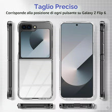 Carica l'immagine nel visualizzatore di Gallery, Cover per Z Flip 6,Silicone Slim Clear Custodia Samsung Galaxy Z Flip 6 5G,Soft Sottile Custodia Rigida PC Bumper Flexib