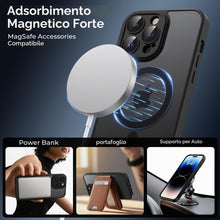 Carica l'immagine nel visualizzatore di Gallery, Amzpas Cover Magnetic per iPhone 14 PRO MAX, Custodia Protettiva Completa con Magsafe,Traslucida Opaca Posteriore Sottil