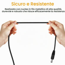 Carica l'immagine nel visualizzatore di Gallery, Amzpas Cavo di Alimentazione da USB a DC 5V, cavo di jack universale DC 5,5x2,1mm con Barrel Tips CC, 8 connettore per L
