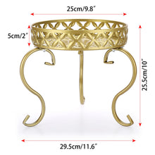 Carica l'immagine nel visualizzatore di Gallery, IGNPION 1 supporto per piante in metallo artistico per piante, supporto per fioriere in vaso per interni ed esterni, oro