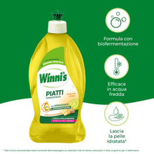 Carica l'immagine nel visualizzatore di Gallery, Winni's Detersivo Piatti a mano, Bergamotto e Zenzero, 480 ml x 12