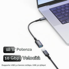 Carica l'immagine nel visualizzatore di Gallery, deleyCON 2x Adattatore USB-C a USB 10 Gbps OTG - Spina C a Presa A - Cavo per iPhone 17/16/15 Air/Pro/Max, Galaxy S25/S2