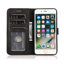 Carica l'immagine nel visualizzatore di Gallery, Custodia Cover in Pelle per iPhone 7 Plus/iPhone 8 Plus, Nero