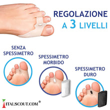 Carica l'immagine nel visualizzatore di Gallery, Italscout -6X Tutore Alluce Valgo+12 Spessimetri, Protezione Uomo Donna, Separatore E Correttore Alluce, In Silicone,Pre