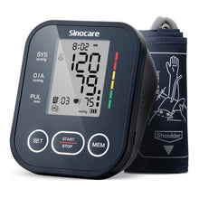 Carica l'immagine nel visualizzatore di Gallery, Sinocare Misuratore di Pressione da Braccio (22-42cm) con Indicatore di Rischio, Monitoraggio Domestico dell'Ipertension