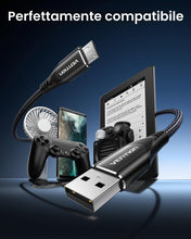 Carica l'immagine nel visualizzatore di Gallery, VENTION Cavo Micro USB USB A Micro USB Nylon 2.0, Cavo di Ricarica Android ad Alta Velocità Compatibile con Samsung Gala