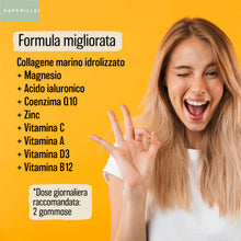 Carica l'immagine nel visualizzatore di Gallery, Collagene in Caramelle Gommose con Magnesio e Acido Ialuronico Mora - 60 Pz