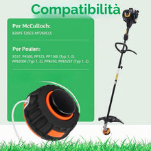Carica l'immagine nel visualizzatore di Gallery, Testina per rifinitore per parti di ricambio McCulloch - testina per decespugliatore universale per B26Ps T26Cs MT260CLS