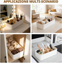 Carica l'immagine nel visualizzatore di Gallery, AiQInu Organizer Scrivania e Portapenne Bianca, Porta Penne per Scrivania con 8 Scomparti Rimovibili, Desk Organizer Ufficio per Telecomando, Conservazione Cosmetici, Accessori Scrivania