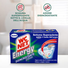 Carica l'immagine nel visualizzatore di Gallery, Wc Net Energy Disincrostante, Detergente Anticalcare in Polvere, 4 Buste