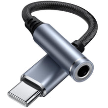 Carica l'immagine nel visualizzatore di Gallery, Amzpas Adattatore Jack per Cuffie USB C a 3.5mm, Adattatore Audio USB C a Cavo Dongle Aux per Samsung Galaxy S22 S21 S20