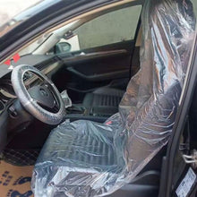 Carica l'immagine nel visualizzatore di Gallery, 50 Pezzi Coprisedile Auto Monouso in Plastica,10Pezzi Coprivolante Monouso,Monouso Copertura Protettiva per Auto Coprise