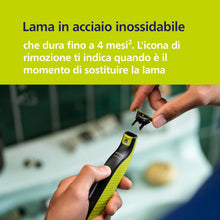 Carica l'immagine nel visualizzatore di Gallery, Philips OneBlade 360 Autentico Regolabarba e rasoio elettrico, 2x 360 lame, 3x pettine per barba (1, 3, 5 mm), QP2724/31
