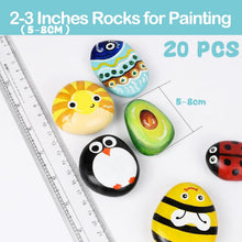 Carica l'immagine nel visualizzatore di Gallery, KAHEIGN 20 Pezzi Pietre per Pittura, 1,9KG 5-8CM Ciottoli Piatti per Dipinte Pietre Lisce Naturali Grandi Rocce di Fiume