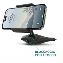Carica l'immagine nel visualizzatore di Gallery, Porta Cellulare da Auto CD, Supporto Smartphone per Auto, Porta Telefono Macchina, 360 ° di Rotazione per iPhone 14 13 P
