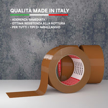 Carica l'immagine nel visualizzatore di Gallery, 6 Rotoli Nastro Adesivo Imballaggio Pacchi Scotch Colore Avana 50mm x 66m