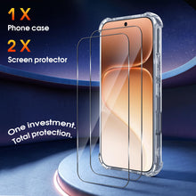 Carica l'immagine nel visualizzatore di Gallery, Cover per Honor 600 5G, con 2 Pezzi Vetro Pellicola, Anti Ingiallimento Antiurto Silicona TPU Morbido Custodia, Traspare