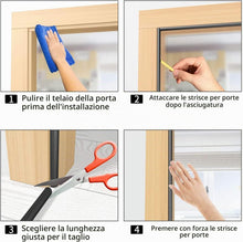 Carica l'immagine nel visualizzatore di Gallery, Nastro Sigillante Autoadesivo, 9 x 6mm/6M per porte Finestre e Finestre, Guarnizione in Gomma per Sigilli di Collisione,