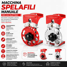 Carica l'immagine nel visualizzatore di Gallery, Topolenashop Macchina Spelafili Manuale per Cavi Elettrici – Spelacavi Compatta con 14 Fori e Lama in Acciaio per Fili i