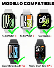 Carica l'immagine nel visualizzatore di Gallery, 3 Cinturini per Redmi Watch 6/5/4 e Xiaomi Smart Band 10/9/8 Pro
