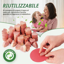 Carica l'immagine nel visualizzatore di Gallery, Yizhet Cedro Antitarme, 100 Pezzi Legno di Cedro Naturale a Forma di Cuore