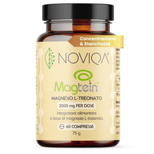 Carica l'immagine nel visualizzatore di Gallery, NOVIQA Magnesio L-Treonato Magtein® 2000 mg, 60 Compresse, Integratore Magtein Magnesio Treonato Puro ad Alta Biodisponi