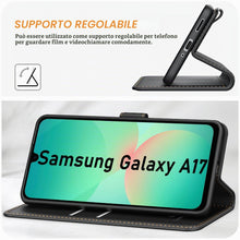 Carica l'immagine nel visualizzatore di Gallery, Ganbary Cover Compatibile con Samsung Galaxy A17/A18 4G/5G, Premium Pelle PU Flip Libro Custodia [Protezione Completa] [