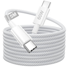 Carica l'immagine nel visualizzatore di Gallery, Cavo iPhone 18 17 16 15, Cavo USB C 60W 5M Cavo USB Type-C Ricarica Rapida Cavetto Caricatore Filo Type-C per iPhone 18 