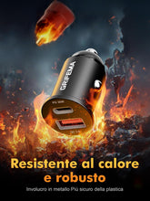 Carica l'immagine nel visualizzatore di Gallery, GRIFEMA Caricatore auto USB C 30W a doppia porta