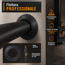 Carica l'immagine nel visualizzatore di Gallery, TYGERIX® Rosone Coprimuro in Silicone Nero da 80 mm | Rosetta Flessibile per Copertura Tubi di Caldaie Stufe e Qualsiasi