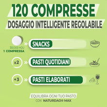 Carica l'immagine nel visualizzatore di Gallery, NaturDAO® MAX Enzima DAO 350.000 HDU per compressa - per la dieta a basso contenuto di istamina - 120 compresse a rilasc