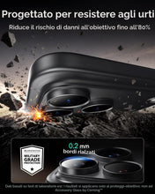 Carica l'immagine nel visualizzatore di Gallery, ESR Protezione Fotocamera per iPhone 18 Pro Max, 1 Pezzo, Nero