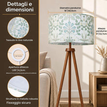 Carica l'immagine nel visualizzatore di Gallery, OUTON Paralume 40,5 cm in Lino, E27/E14, Motivo Petali