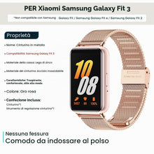 Carica l'immagine nel visualizzatore di Gallery, BDIG Metallo Cinturino Compatibile per Samsung Galaxy Fit 3,Cinturino in Acciaio Inossidabile per Samsung Galaxy Fit 3 O