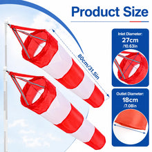 Carica l'immagine nel visualizzatore di Gallery, Manica a Vento 2 Pezzi Direzione del Vento 80cm
